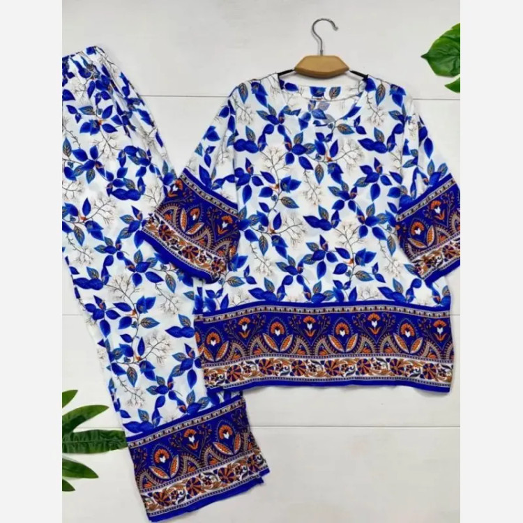 بلوز و شلوار نخی شیوان 7594