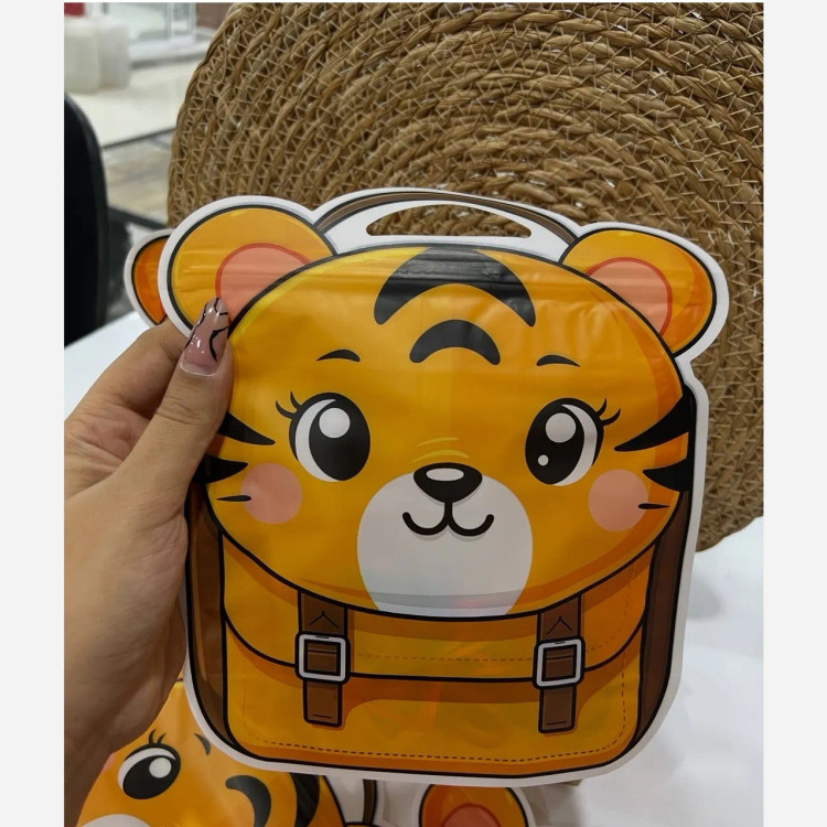 زیپ کیپ فانتزی طرح ببری ابعاد 16 در 16 سانتیمتر