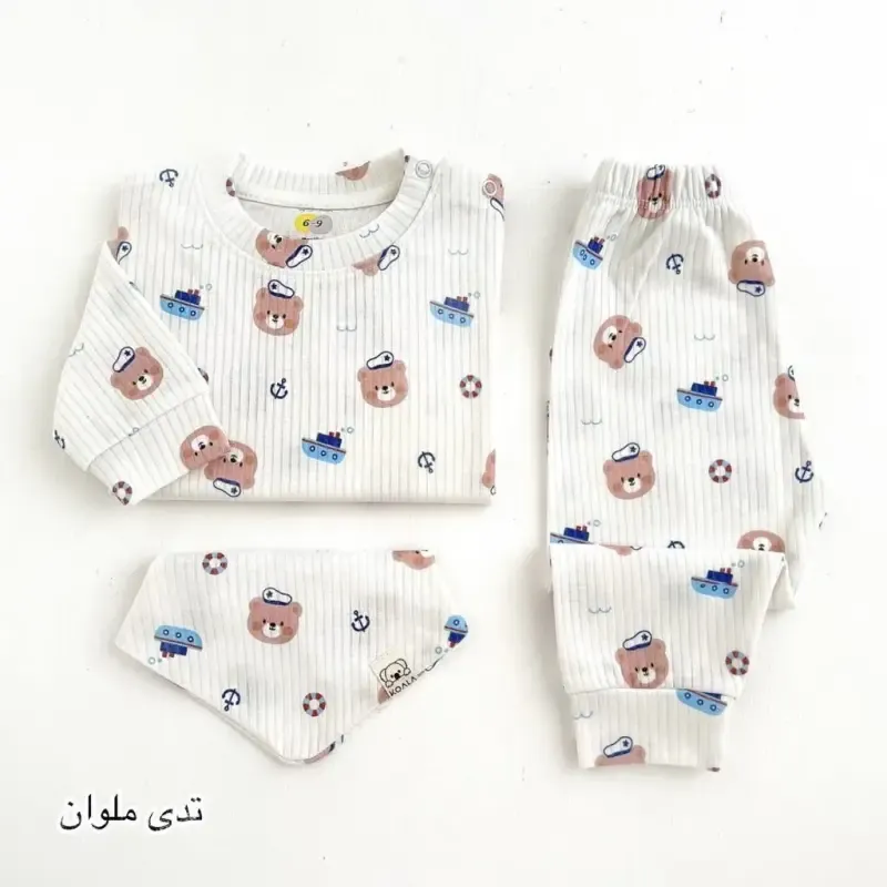 بلوز و شلوار نوزادی کبریتی نخ پنبه کوالا کیدز