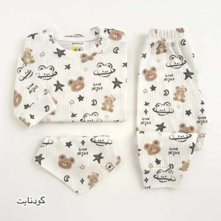 بلوز و شلوار نوزادی کبریتی نخ پنبه کوالا کیدز