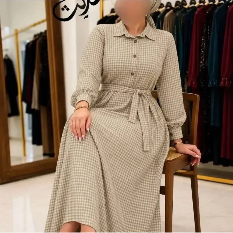 پیراهن پاییزه مخمل شانل فری سایز زنانه