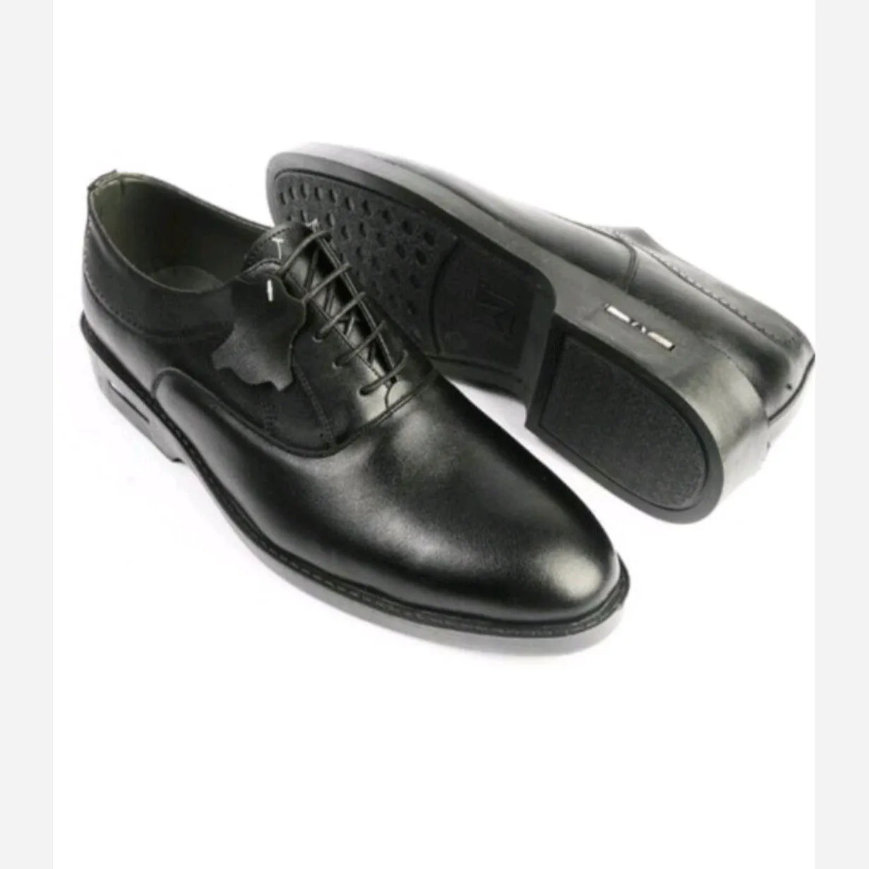ست هدیه مردانه شامل کفش چرم بنددار و کمربند چرم صنعتی نیک